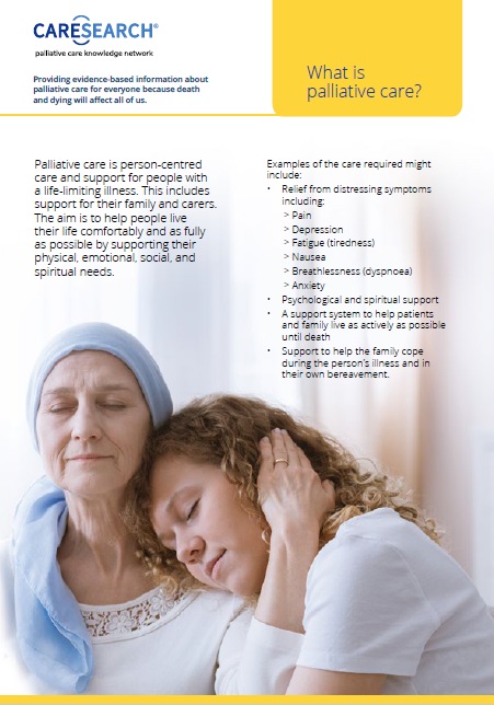 What is palliative care factsheet
