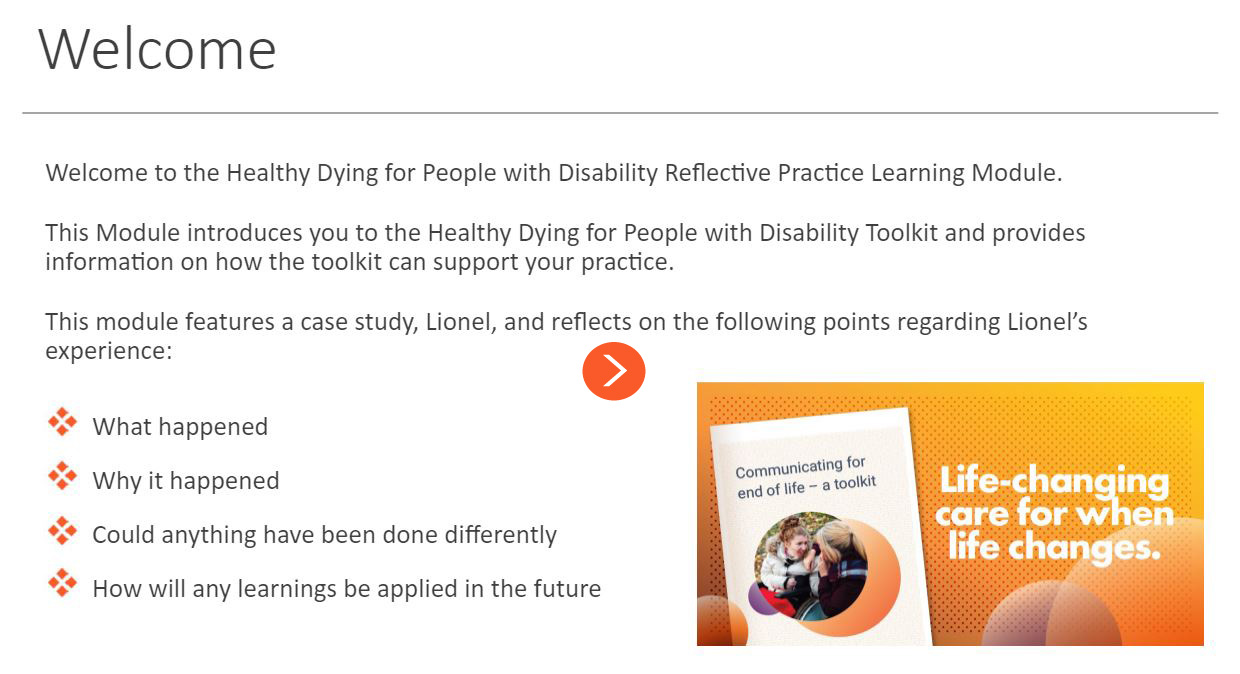 Start the Reflective Practice Learning Module